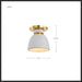 SATCO/NUVO Collins 8 Inch Flush Mount Ceramic With Gold Accents (60-8001)