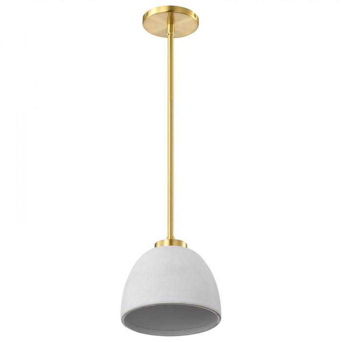 SATCO/NUVO Collins 8 Inch Flush Mount Ceramic With Gold Accents (60-8002)