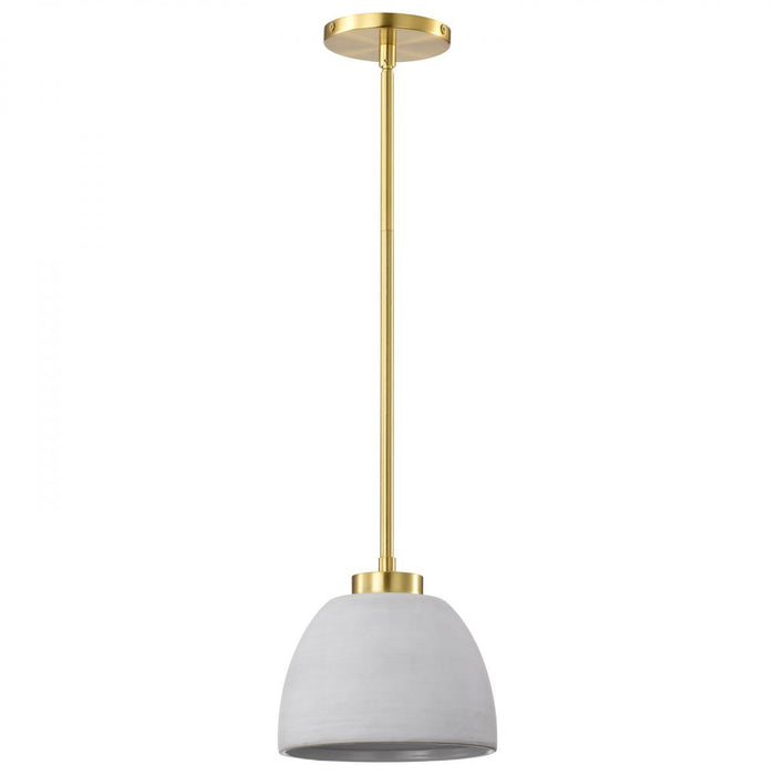 SATCO/NUVO Collins 8 Inch Flush Mount Ceramic With Gold Accents (60-8002)