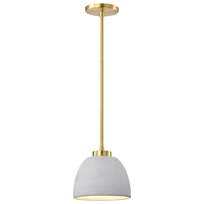 SATCO/NUVO Collins 8 Inch Flush Mount Ceramic With Gold Accents (60-8002)