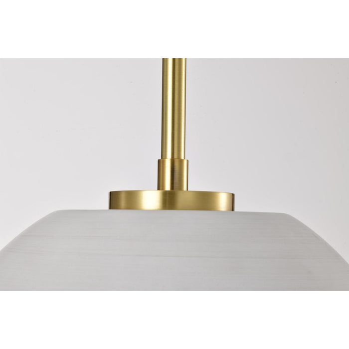 SATCO/NUVO Collins 14 Inch Flush Mount Ceramic With Gold Accents (60-8003)