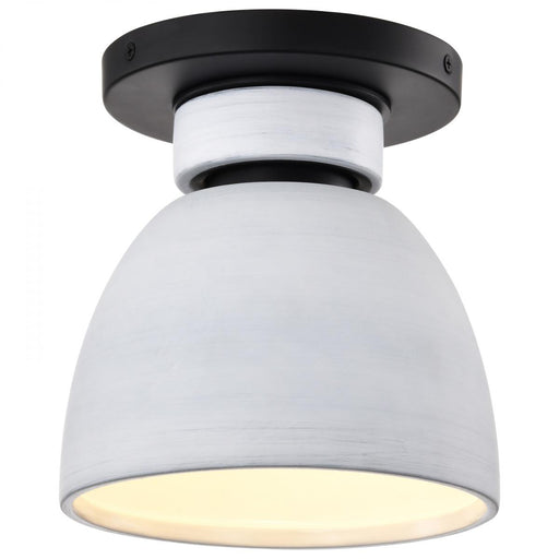 SATCO/NUVO Collins 8 Inch Flush Mount Ceramic With Silver Accents (60-8011)