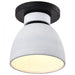 SATCO/NUVO Collins 8 Inch Flush Mount Ceramic With Silver Accents (60-8011)