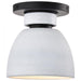 SATCO/NUVO Collins 8 Inch Flush Mount Ceramic With Silver Accents (60-8011)