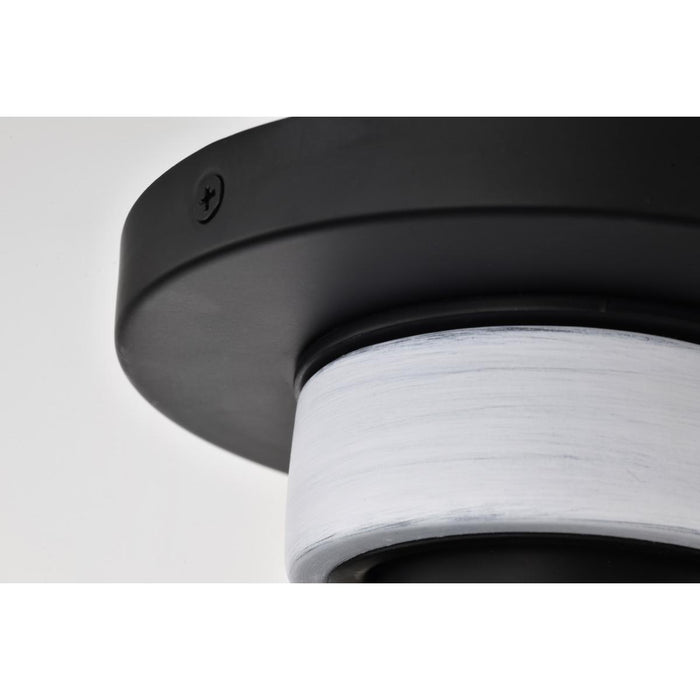 SATCO/NUVO Collins 8 Inch Flush Mount Ceramic With Silver Accents (60-8011)