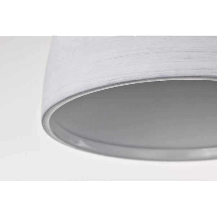 SATCO/NUVO Collins 8 Inch Flush Mount Ceramic With Silver Accents (60-8011)