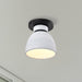 SATCO/NUVO Collins 8 Inch Flush Mount Ceramic With Silver Accents (60-8011)