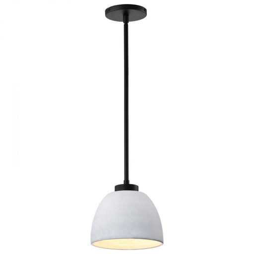 SATCO/NUVO Collins 8 Inch Flush Mount Ceramic With Silver Accents (60-8012)