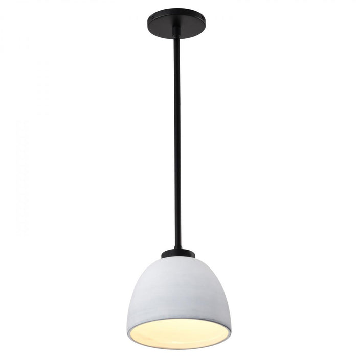 SATCO/NUVO Collins 8 Inch Flush Mount Ceramic With Silver Accents (60-8012)