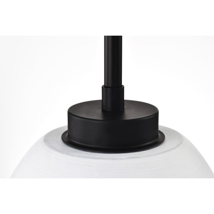 SATCO/NUVO Collins 8 Inch Flush Mount Ceramic With Silver Accents (60-8012)