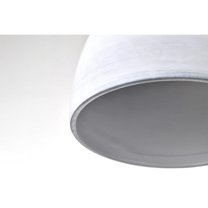 SATCO/NUVO Collins 8 Inch Flush Mount Ceramic With Silver Accents (60-8012)