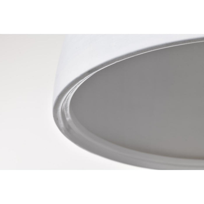 SATCO/NUVO Collins 14 Inch Flush Mount Ceramic With Silver Accents (60-8013)