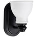 SATCO/NUVO Russel 1-Light Vanity Matte Black With Satin White Glass (60-8021)