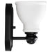 SATCO/NUVO Russel 1-Light Vanity Matte Black With Satin White Glass (60-8021)