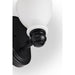 SATCO/NUVO Russel 2-Light Vanity Matte Black With Satin White Glass (60-8022)