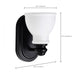 SATCO/NUVO Russel 2-Light Vanity Matte Black With Satin White Glass (60-8022)