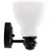 SATCO/NUVO Russel 3-Light Vanity Matte Black With Satin White Glass (60-8023)