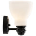 SATCO/NUVO Russel 3-Light Vanity Matte Black With Satin White Glass (60-8023)