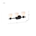 SATCO/NUVO Russel 3-Light Vanity Matte Black With Satin White Glass (60-8023)