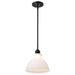 SATCO/NUVO Russel 10 Inch Mini Pendant Matte Black With Satin White Glass (60-8024)