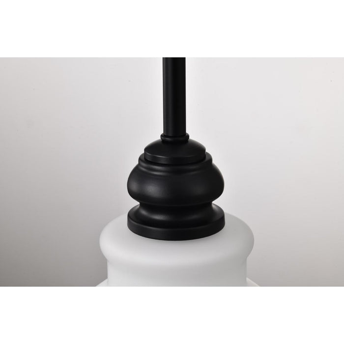 SATCO/NUVO Russel 10 Inch Mini Pendant Matte Black With Satin White Glass (60-8024)