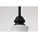 SATCO/NUVO Russel 10 Inch Mini Pendant Matte Black With Satin White Glass (60-8024)