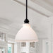 SATCO/NUVO Russel 10 Inch Mini Pendant Matte Black With Satin White Glass (60-8024)