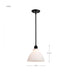 SATCO/NUVO Russel 10 Inch Mini Pendant Matte Black With Satin White Glass (60-8024)