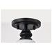 SATCO/NUVO Russel 10 Inch Semi Flush Mount Matte Black With Satin White Glass (60-8025)