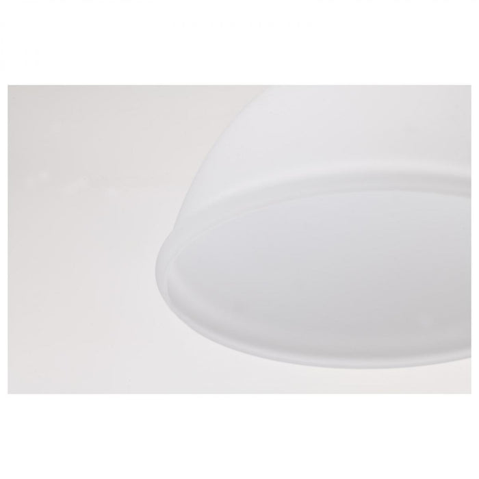 SATCO/NUVO Russel 10 Inch Semi Flush Mount Matte Black With Satin White Glass (60-8025)