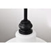 SATCO/NUVO Russel 14 Inch Pendant Matte Black With Satin White Glass (60-8026)