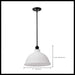 SATCO/NUVO Russel 14 Inch Pendant Matte Black With Satin White Glass (60-8026)