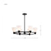 SATCO/NUVO Russel 6 Light Chandelier Matte Black With Satin White Glass (60-8027)