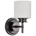 SATCO/NUVO Warren 1-Light Vanity Gun Metal With Satin White Glass (60-8031)