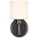 SATCO/NUVO Warren 1-Light Vanity Gun Metal With Satin White Glass (60-8031)