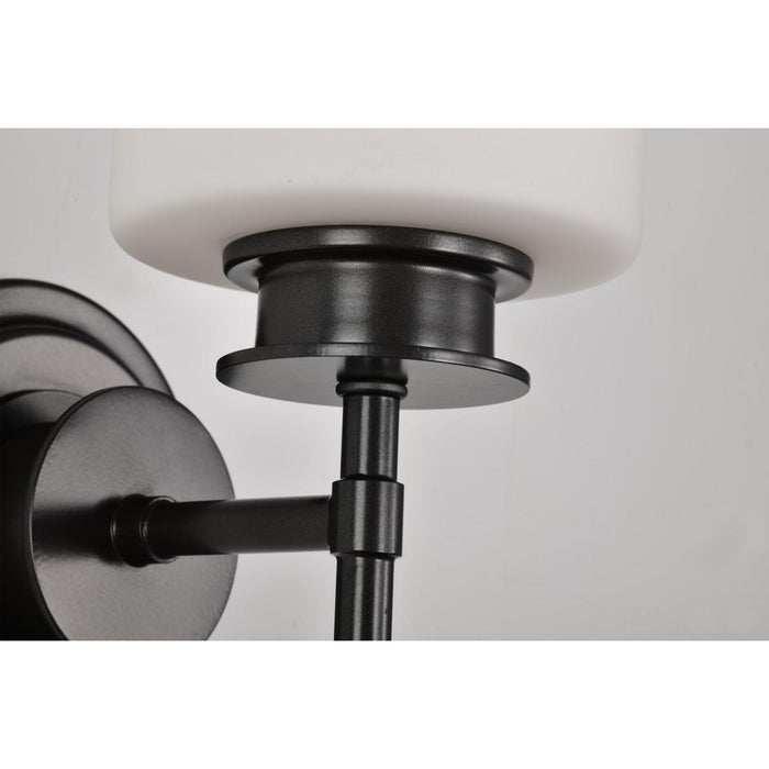 SATCO/NUVO Warren 1-Light Vanity Gun Metal With Satin White Glass (60-8031)