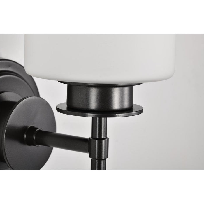 SATCO/NUVO Warren 1-Light Vanity Gun Metal With Satin White Glass (60-8031)