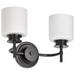 SATCO/NUVO Warren 2-Light Vanity Gun Metal With Satin White Glass (60-8032)