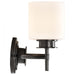 SATCO/NUVO Warren 2-Light Vanity Gun Metal With Satin White Glass (60-8032)