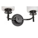 SATCO/NUVO Warren 2-Light Vanity Gun Metal With Satin White Glass (60-8032)
