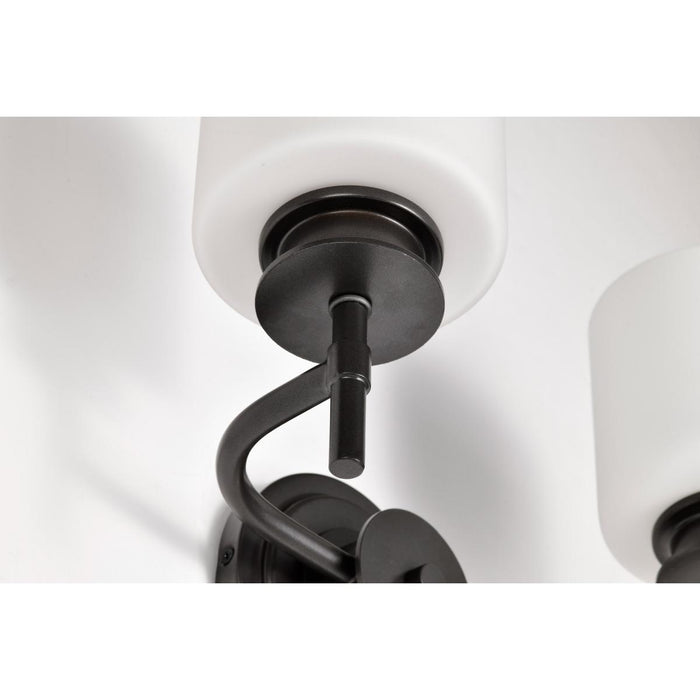 SATCO/NUVO Warren 2-Light Vanity Gun Metal With Satin White Glass (60-8032)