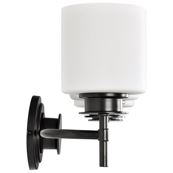 SATCO/NUVO Warren 3-Light Vanity Gun Metal With Satin White Glass (60-8033)