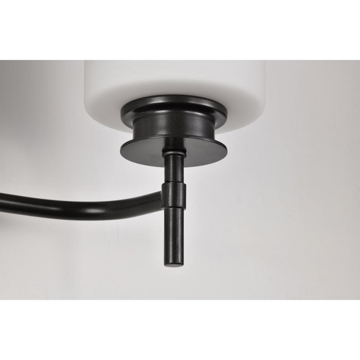 SATCO/NUVO Warren 3-Light Vanity Gun Metal With Satin White Glass (60-8033)