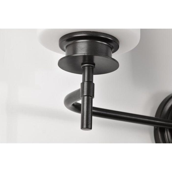 SATCO/NUVO Warren 3-Light Vanity Gun Metal With Satin White Glass (60-8033)