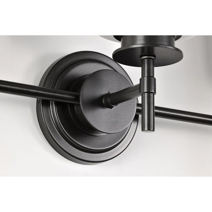 SATCO/NUVO Warren 3-Light Vanity Gun Metal With Satin White Glass (60-8033)