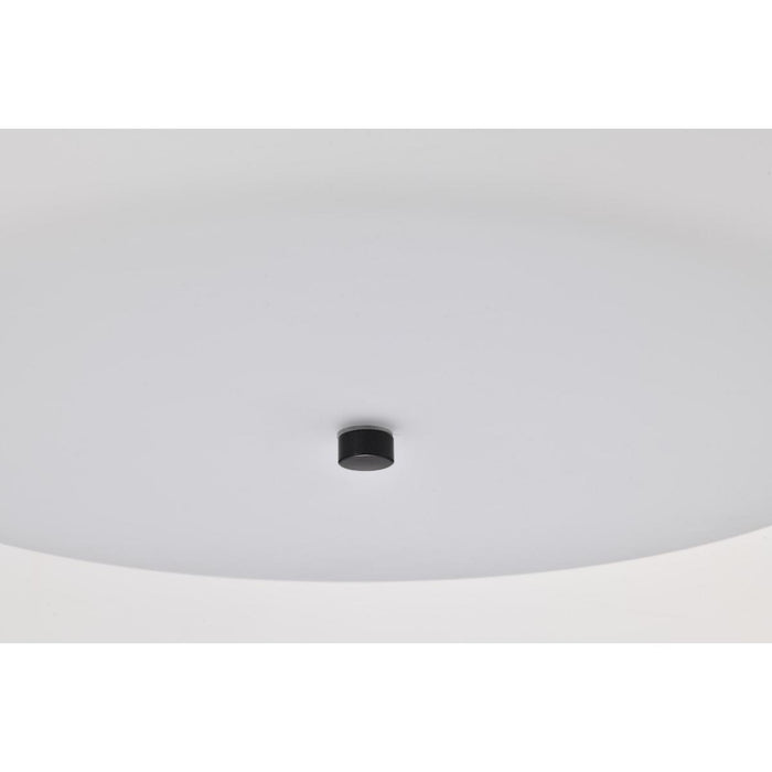 SATCO/NUVO Warren 15 Inch Flush Mount Gun Metal With Satin White Glass (60-8034)