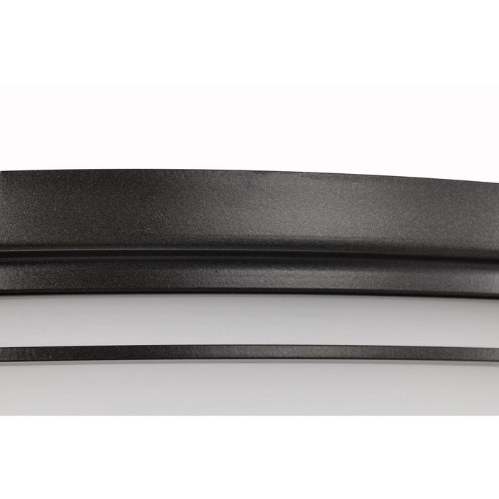 SATCO/NUVO Warren 15 Inch Flush Mount Gun Metal With Satin White Glass (60-8034)