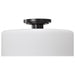 SATCO/NUVO Warren 13 Inch Semi Flush Mount Gun Metal With Satin White Glass (60-8035)