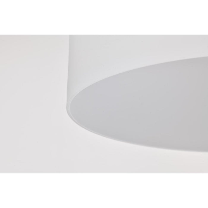 SATCO/NUVO Warren 13 Inch Semi Flush Mount Gun Metal With Satin White Glass (60-8035)