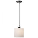 SATCO/NUVO Warren 8 Inch Pendant Gun Metal With Satin White Glass (60-8036)